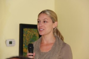 Communications Chair, Sarah Boot, addresses club