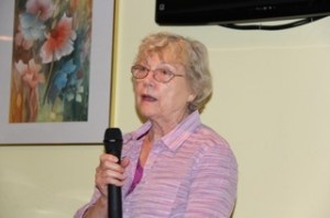 Club member, Phyllis McGrath, expresses displeasure of Clairemont residents regarding an attempt by developers to rezone an area of Clairemont near Genesee and Balboa Avenues - right across the street from residences - to allow for a drive-through restaurant open until 1:30 a.m. Check out www.careaboutclairemont.com to hear more about it with a short video.