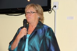 Prominent local attorney, Pam Wilson, a leader within a coalition called Scenic San Diego, which works to keep our environment lovely, addresses club.